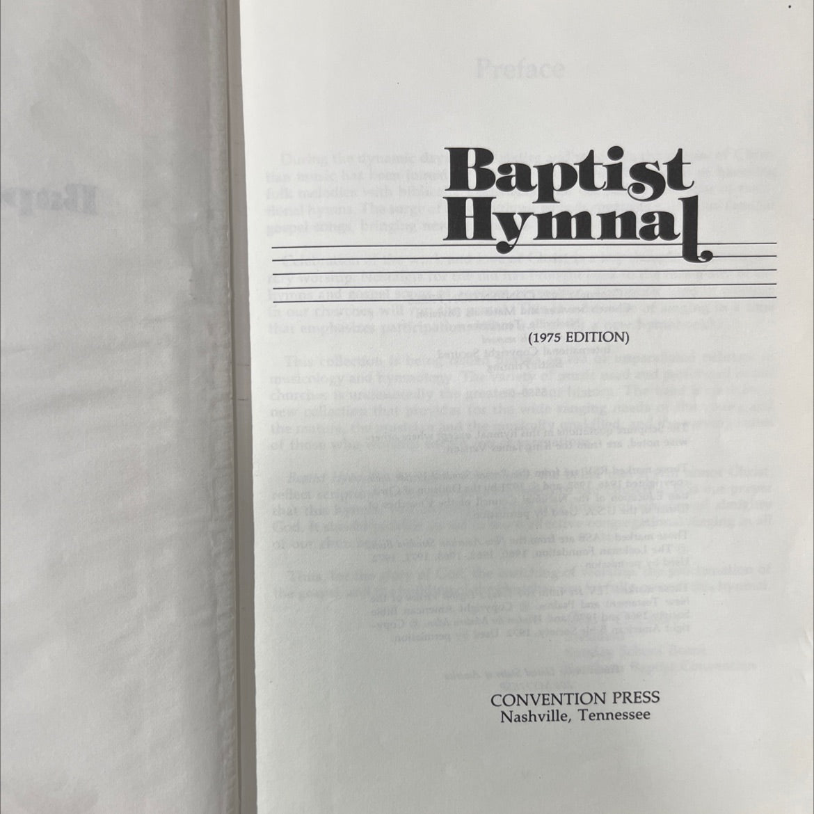 baptist hymnal book, by unknown, 1975 Hardcover image 2