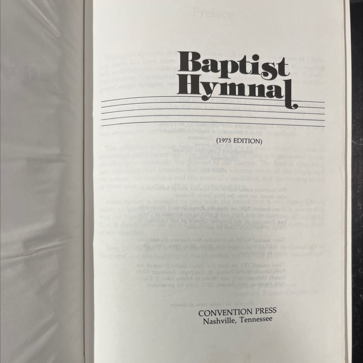 baptist hymnal book, by unknown, 1975 Hardcover image 2