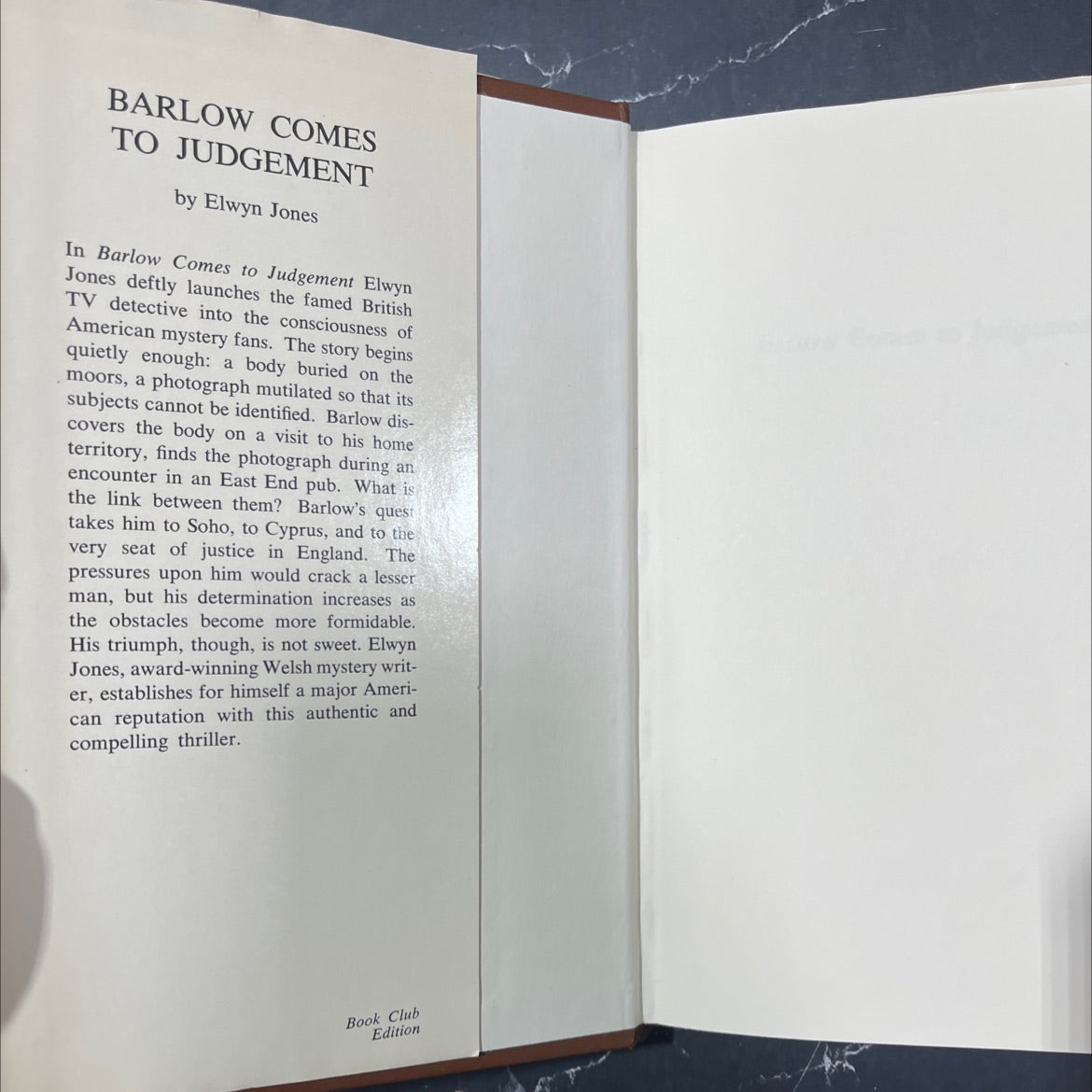 barlow comes to judgement book, by elwyn jones, 1974 Hardcover image 4
