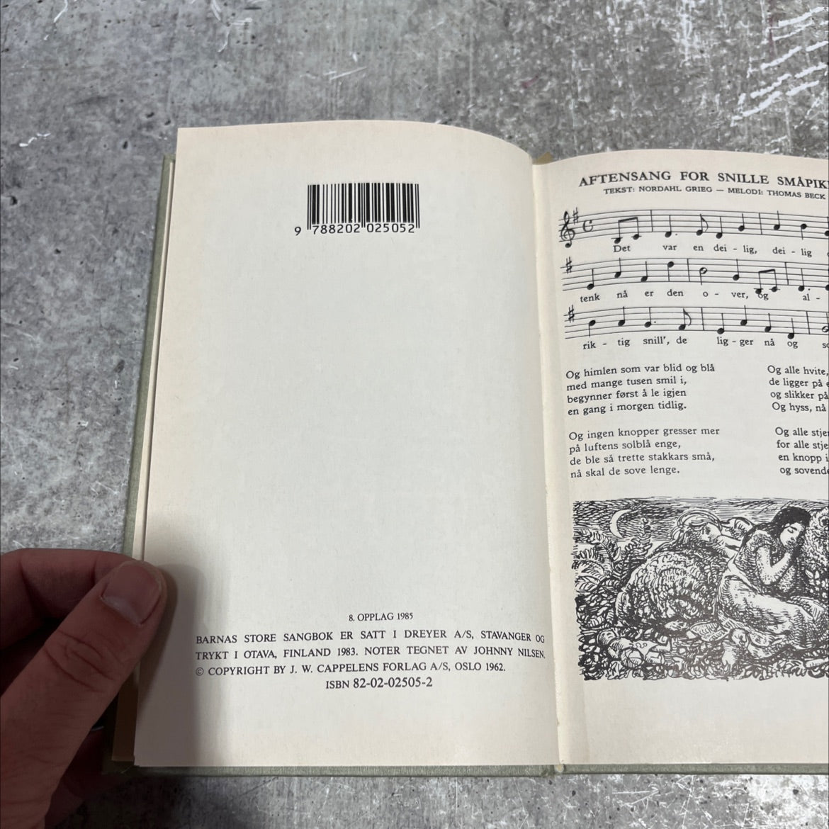 barnas store sangbok book, by anne-cath vestly, 1985 Hardcover image 3