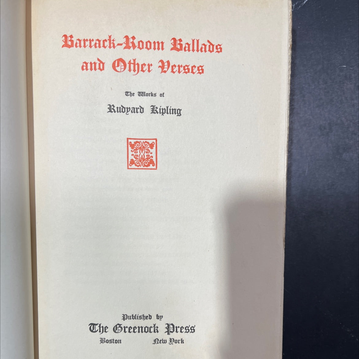 barrack-room ballads and other verses book, by rudyard kipling, 1970 Hardcover image 3