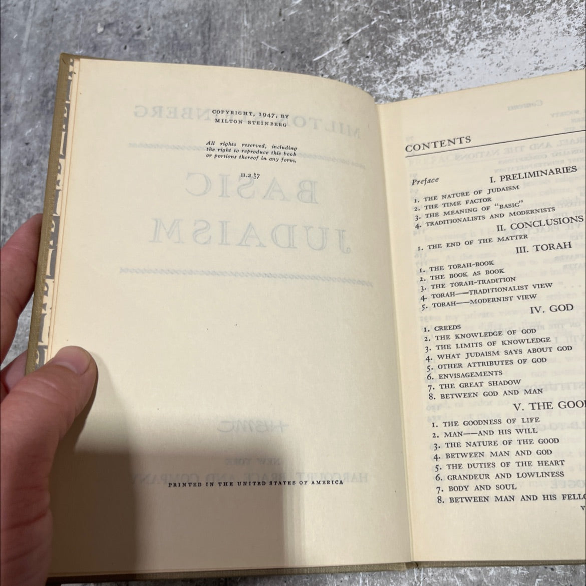 basic judaism book, by milton steinberg, 1947 Hardcover image 3