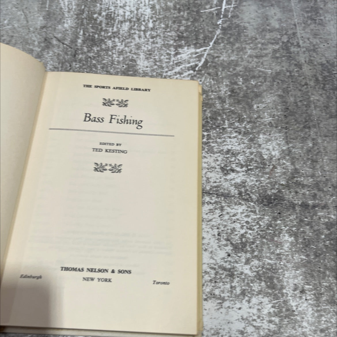bass fishing book, by ted kesting, 1962 Hardcover image 2