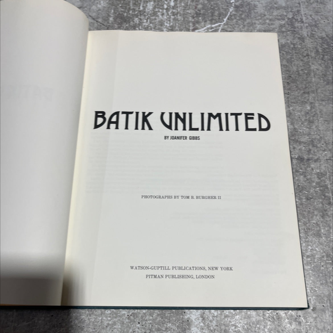 batik unlimited book, by joanifer gibbs, 1974 Hardcover image 2