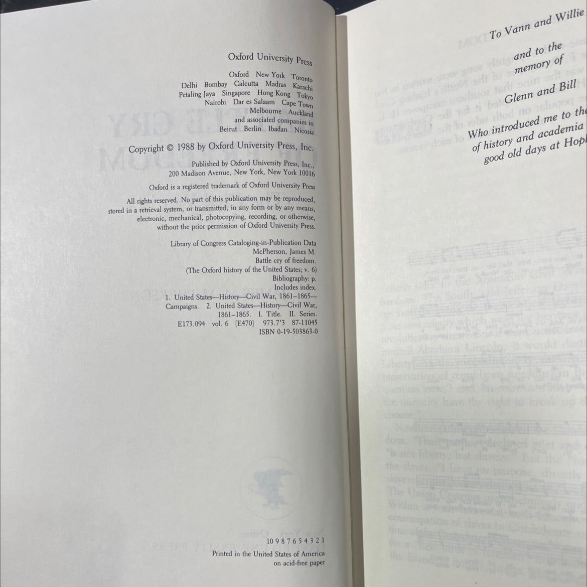 battle cry of freedom book, by james m. mcpherson, 1988 Hardcover image 3