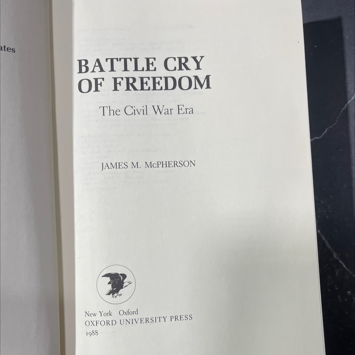 battle cry of freedom book, by james m. mcpherson, 1988 Hardcover image 2