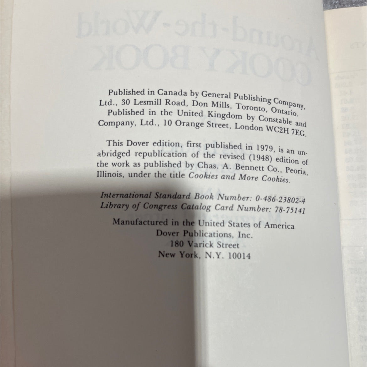 bauo hood around-the-world cooky book book, by Lois Lintner Sumption and Marguerite Lintner Ashbrook, 1979 Paperback image 3