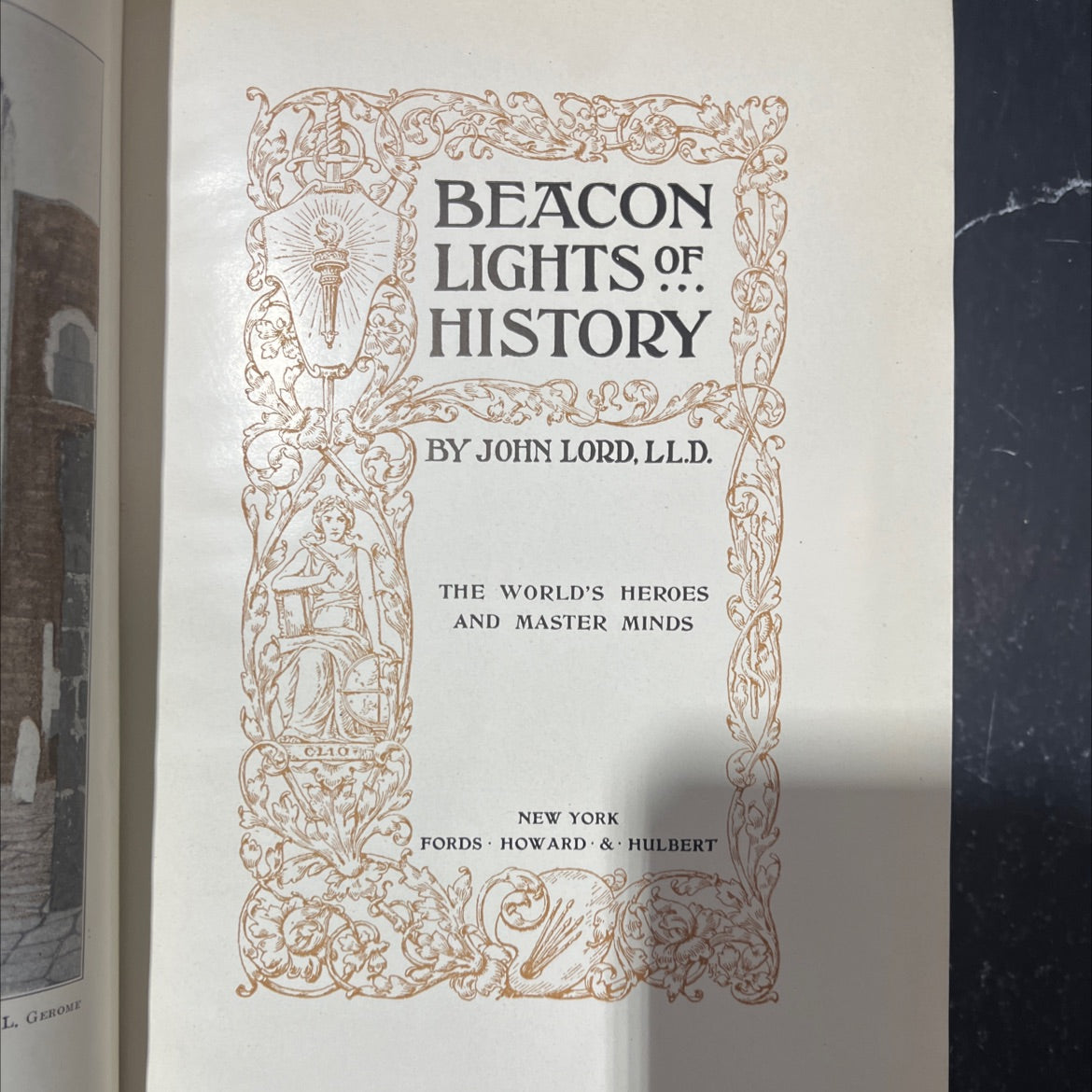 beacon lights of history: the world's heroes and master minds book, by john lord, 1913 Leather image 2
