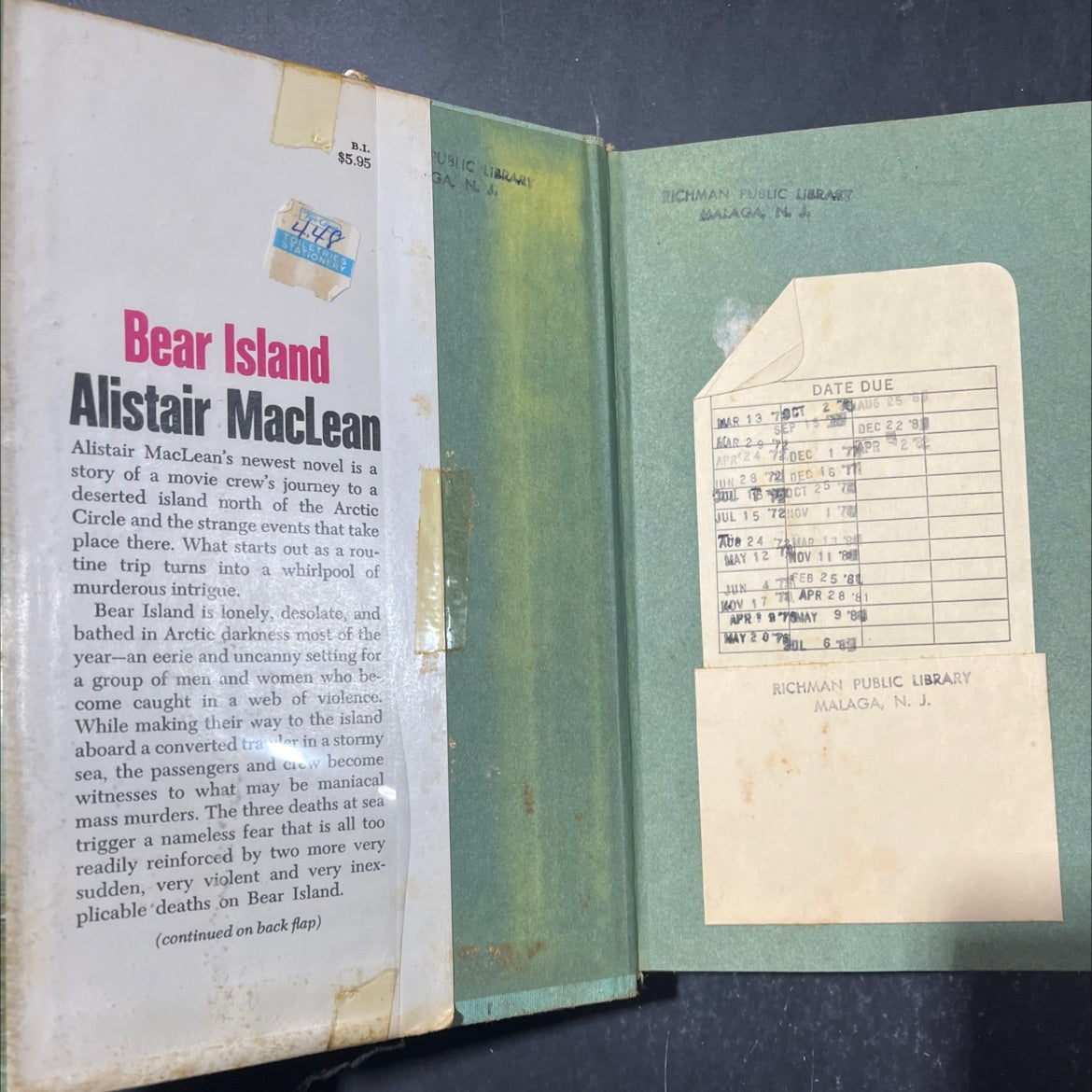 bear island book, by alistair maclean, 1971 Hardcover image 4