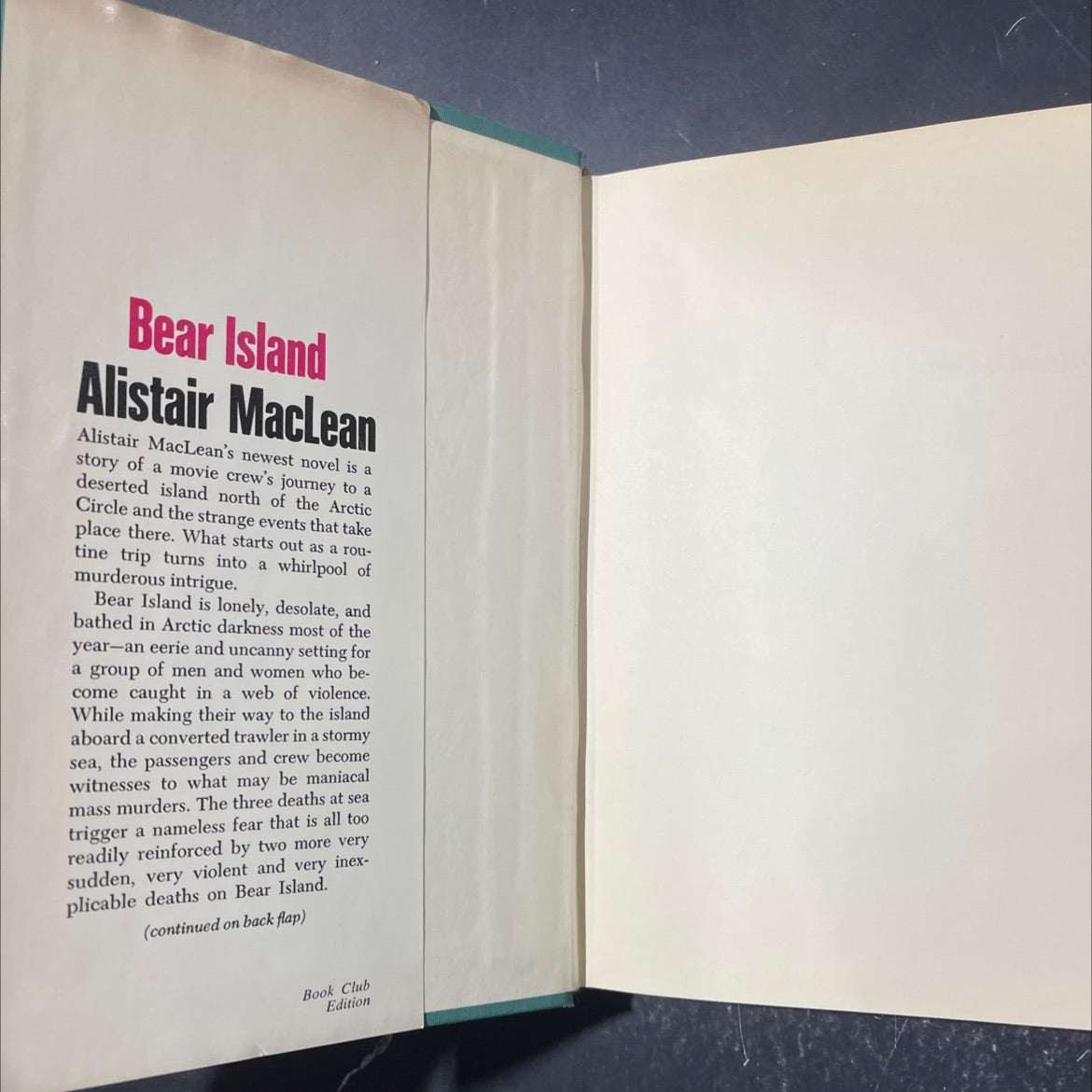bear island book, by alistair maclean, 1971 Hardcover image 4