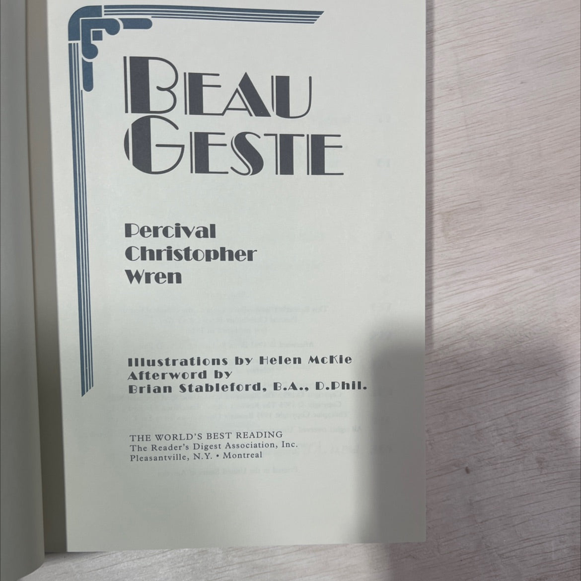 beau geste book, by Percival Christopher Wren, 1993 Leather image 2