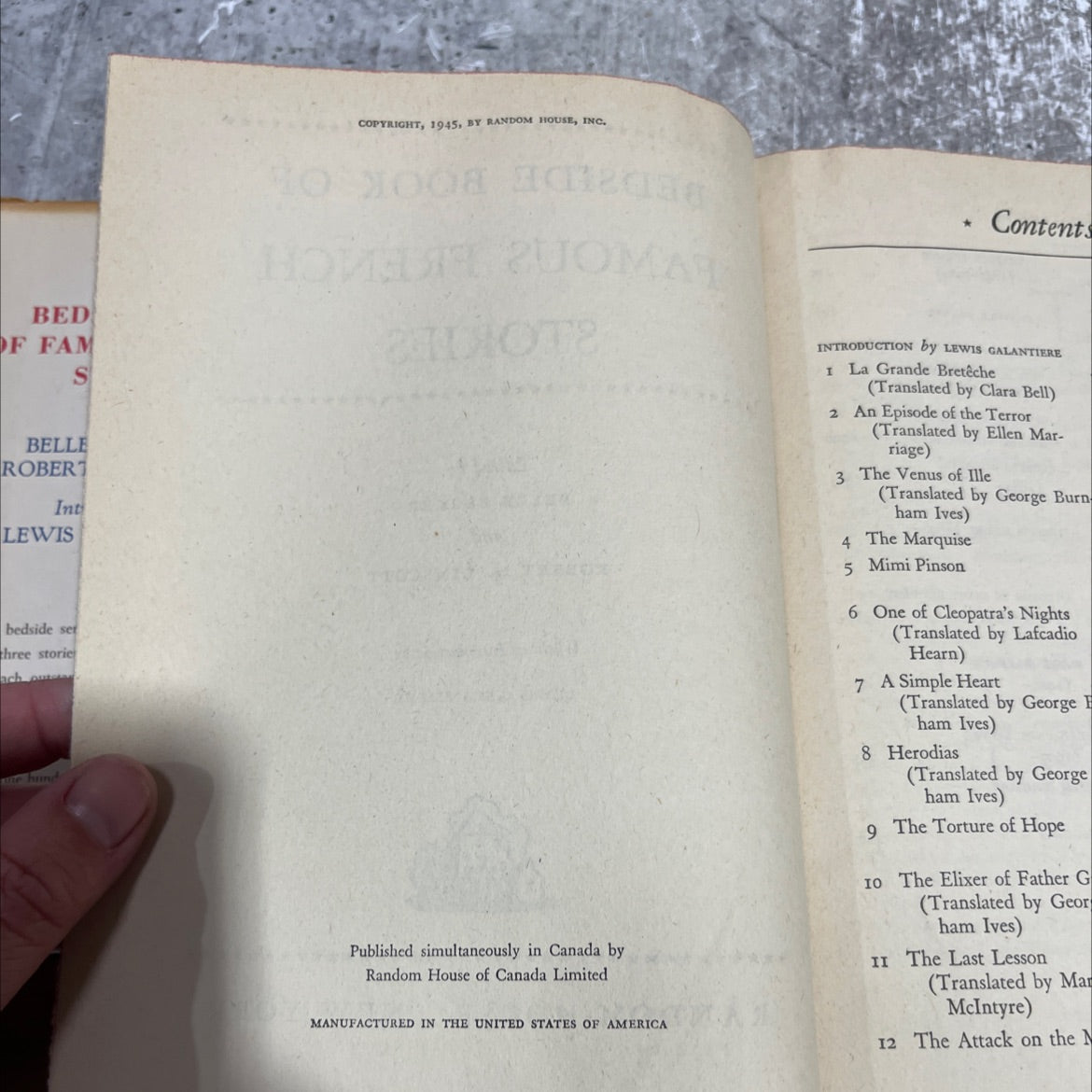 bedside book of famous french stories book, by belle becker and robert n. linscott, 1945 Hardcover image 3