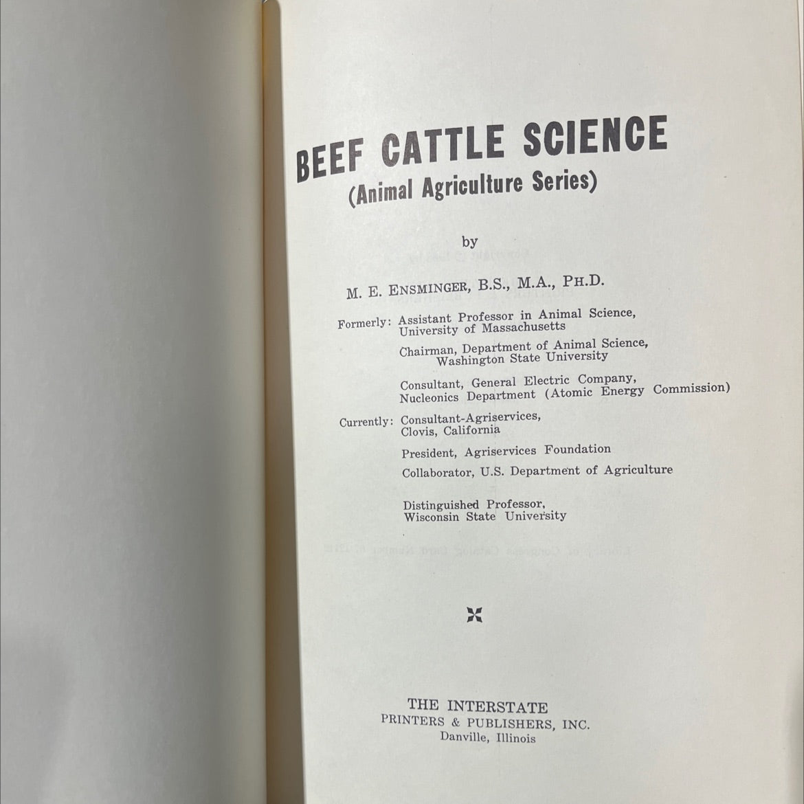 beef cattle science book, by m. e. ensminger, 1968 Hardcover image 2