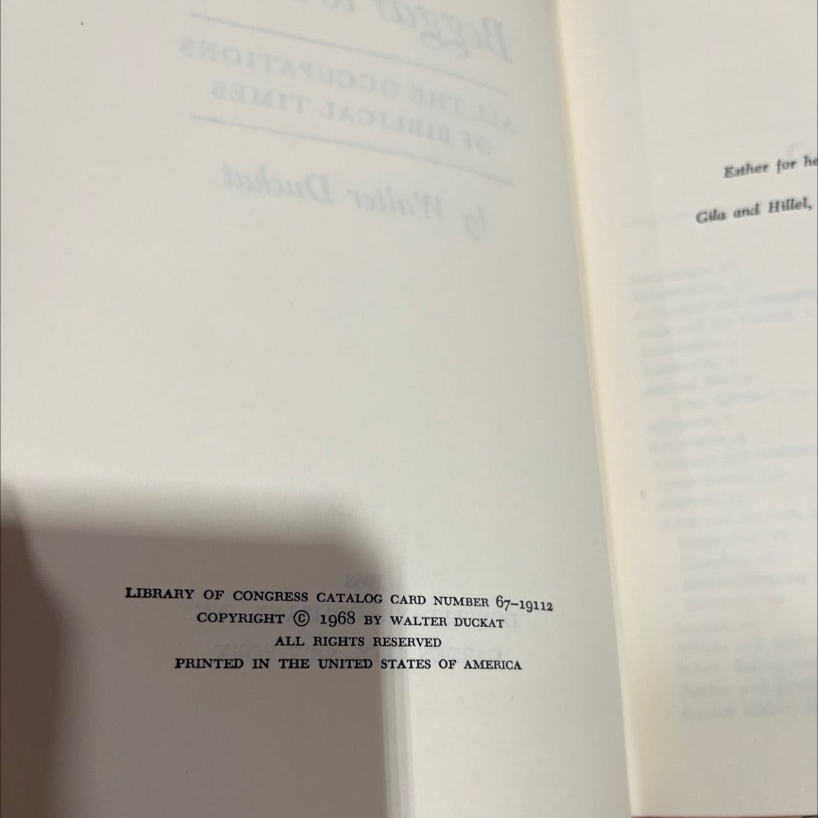 beggar to king all the occupations of biblical times book, by walter duckat, 1968 Hardcover image 3