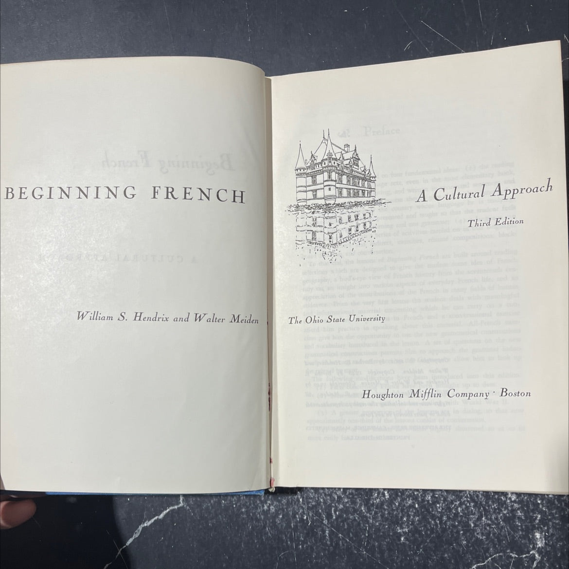 beginning french book, by william s. hendrix and walter meiden, 1961 Hardcover image 2