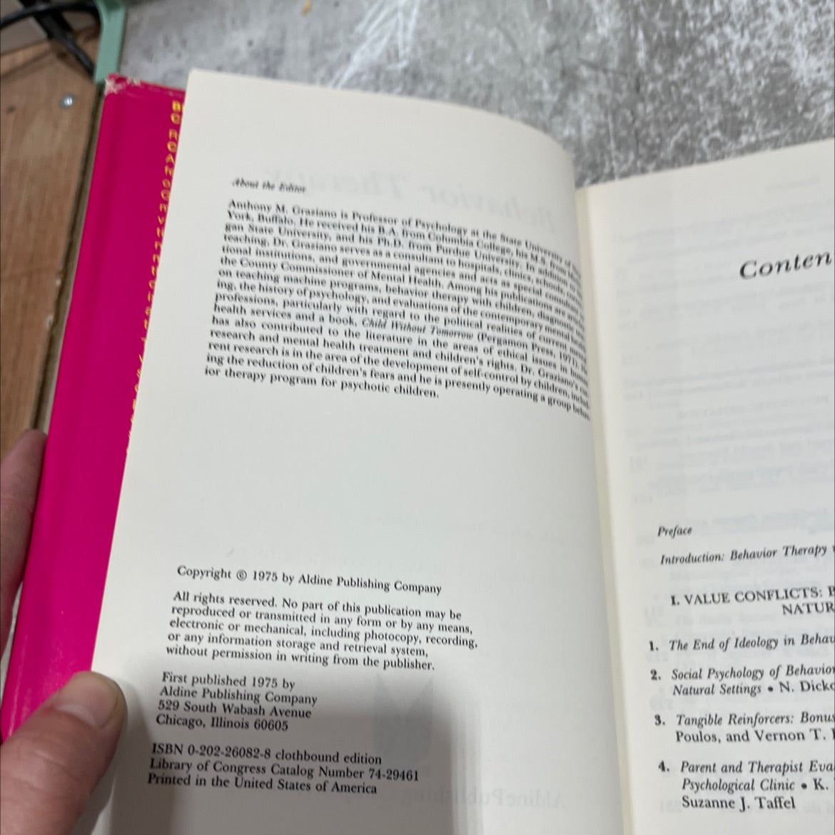 behavior therapy with children ii book, by anthony m. graziano, 1975 Hardcover image 3