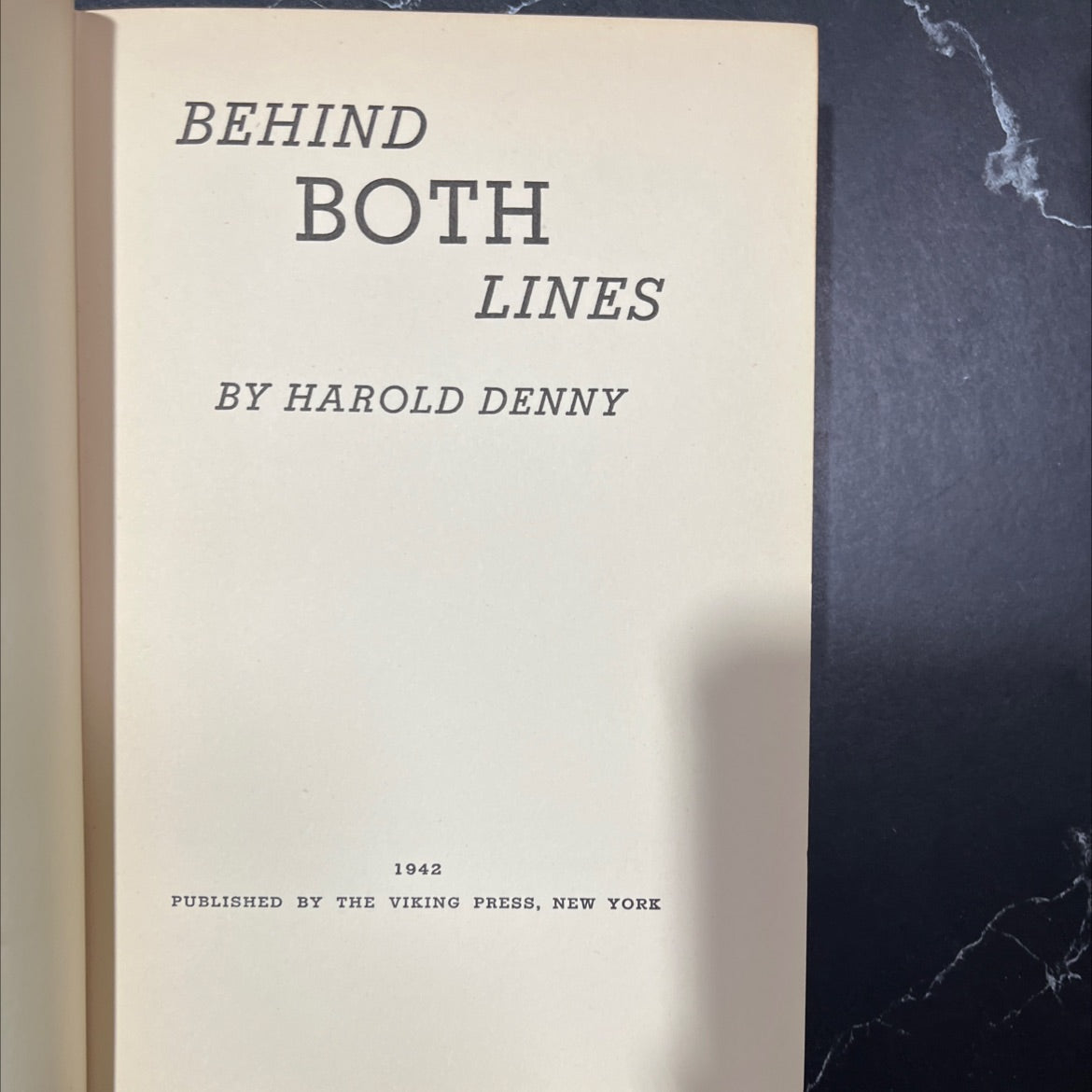 behind both lines book, by harold denny, 1942 Hardcover image 2
