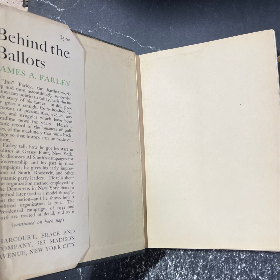 behind the ballots book, by james a. farley, 1938 Hardcover image 4