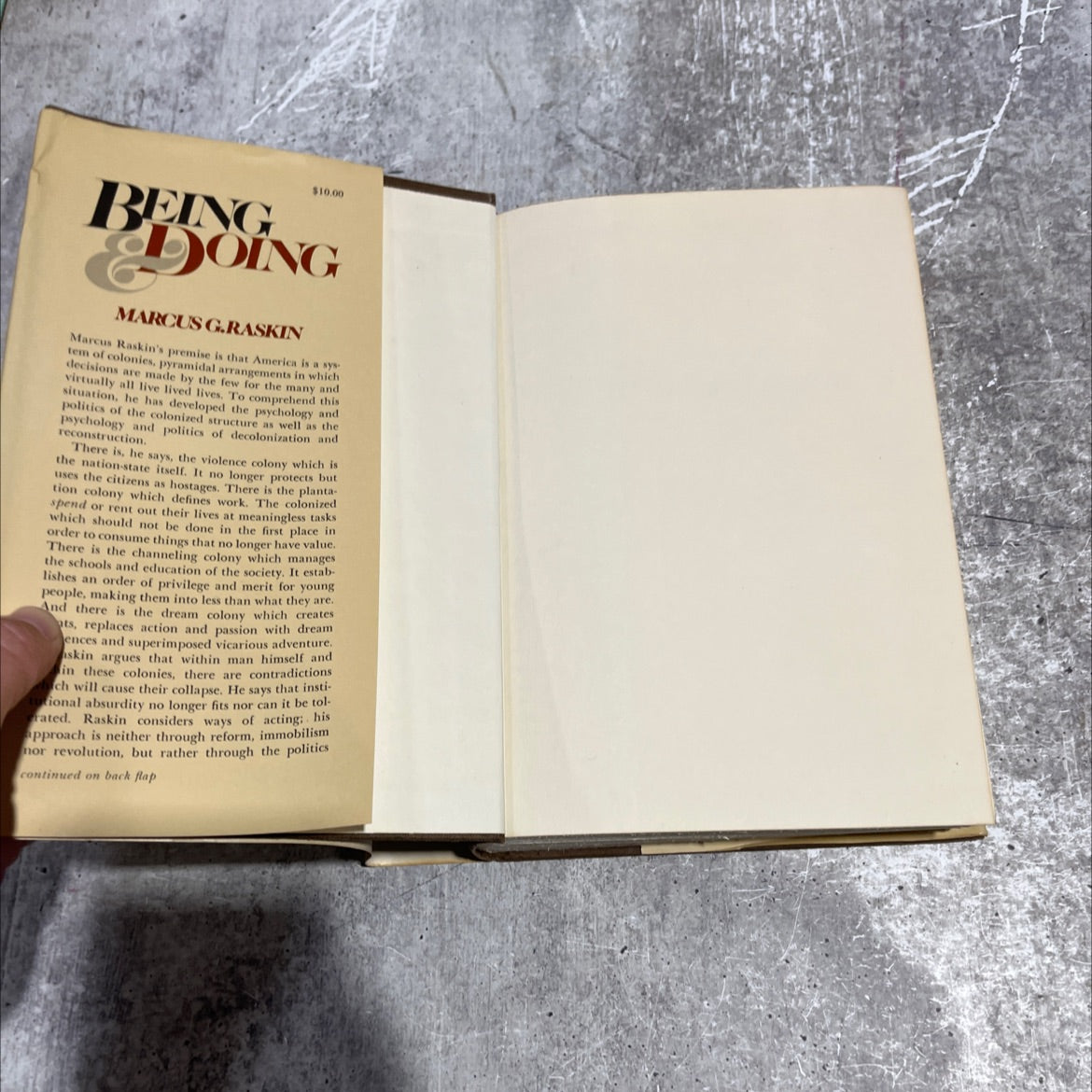 being and doing book, by Marcus G. Raskin, 1971 Hardcover image 4
