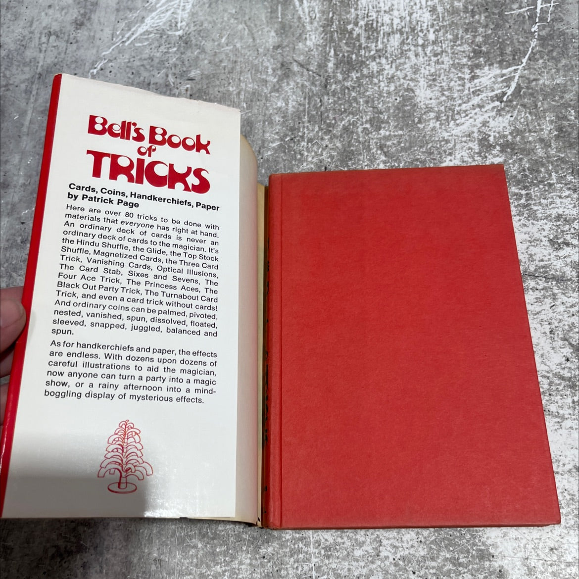 bell's book of tricks cards, coins, handkerchiefs and paper book, by Patrick Page, 1974 Hardcover image 4