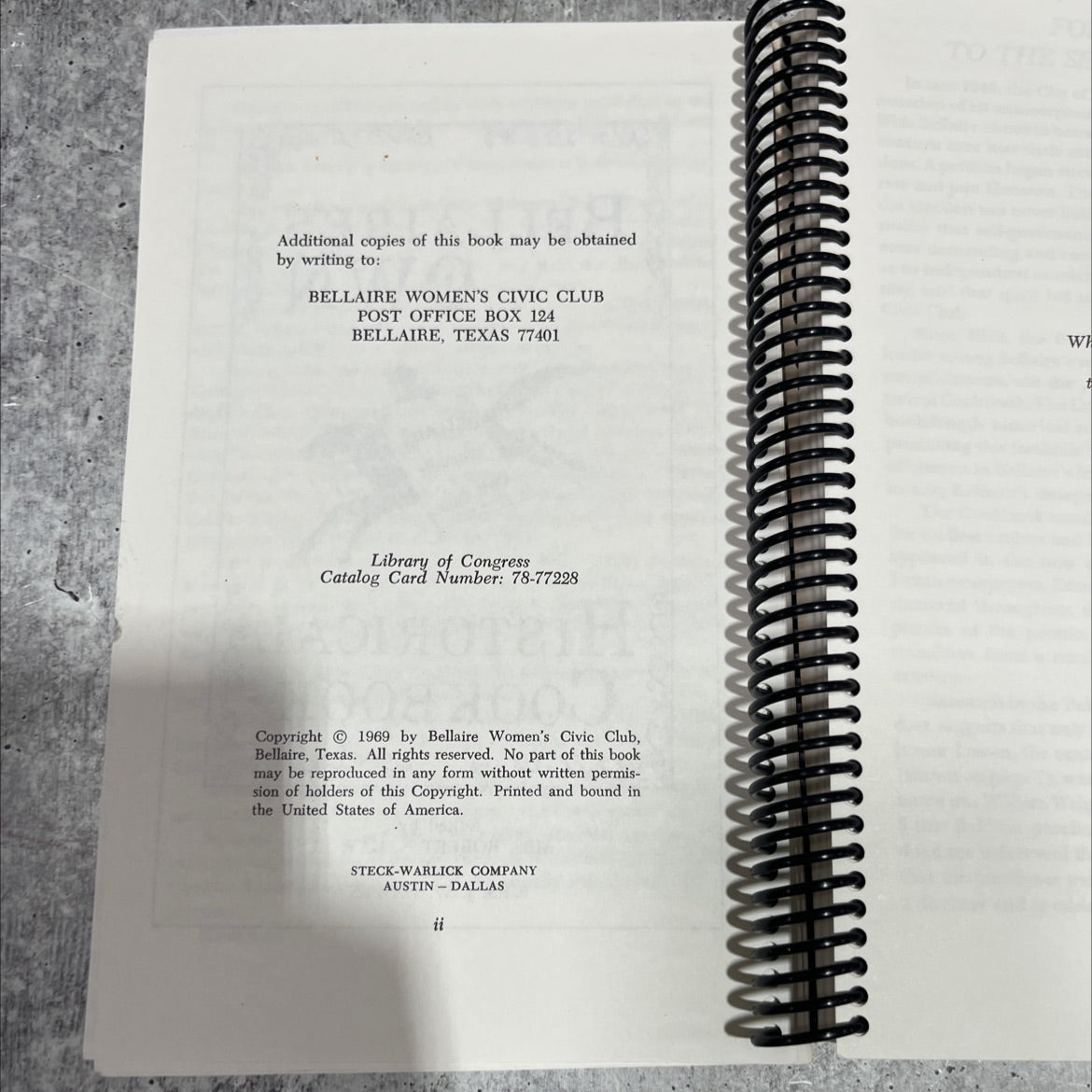 bellaire's own historical cookbook book, by mrs. robert n. gay, jr. and mrs. j. w. hawks, 1969 Paperback image 3
