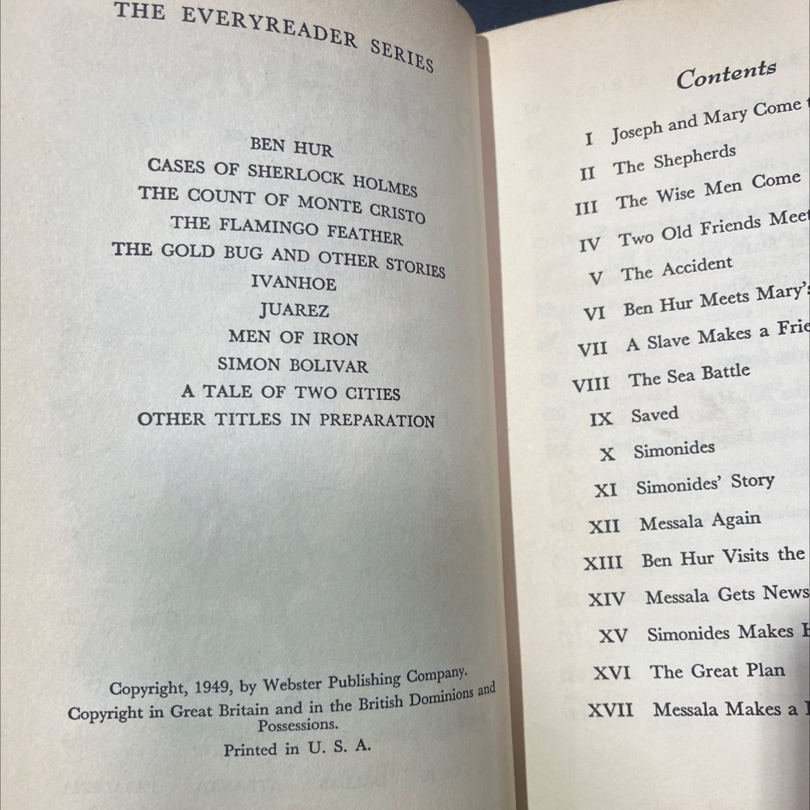 ben hur book, by lew wallace, 1949 Hardcover image 3