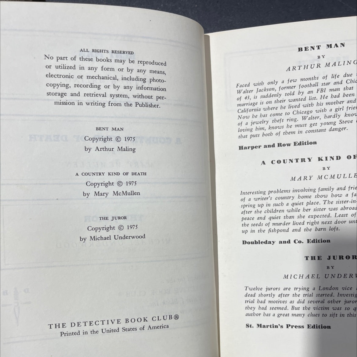 bent man book, by Arthur Maling, 1975 Hardcover image 3