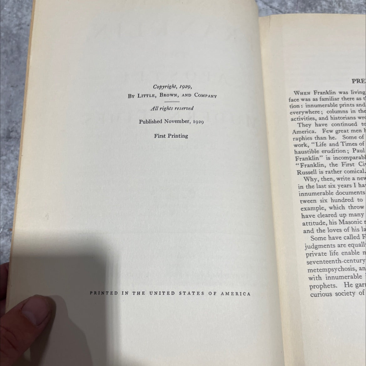 bernard fay's franklin, the apostle of modern times book, by bernard fay, 1929 Hardcover image 3