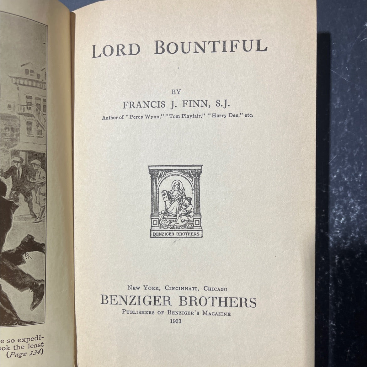 bes lord bountiful book, by francis j. finn, s.j., 1923 Hardcover image 2