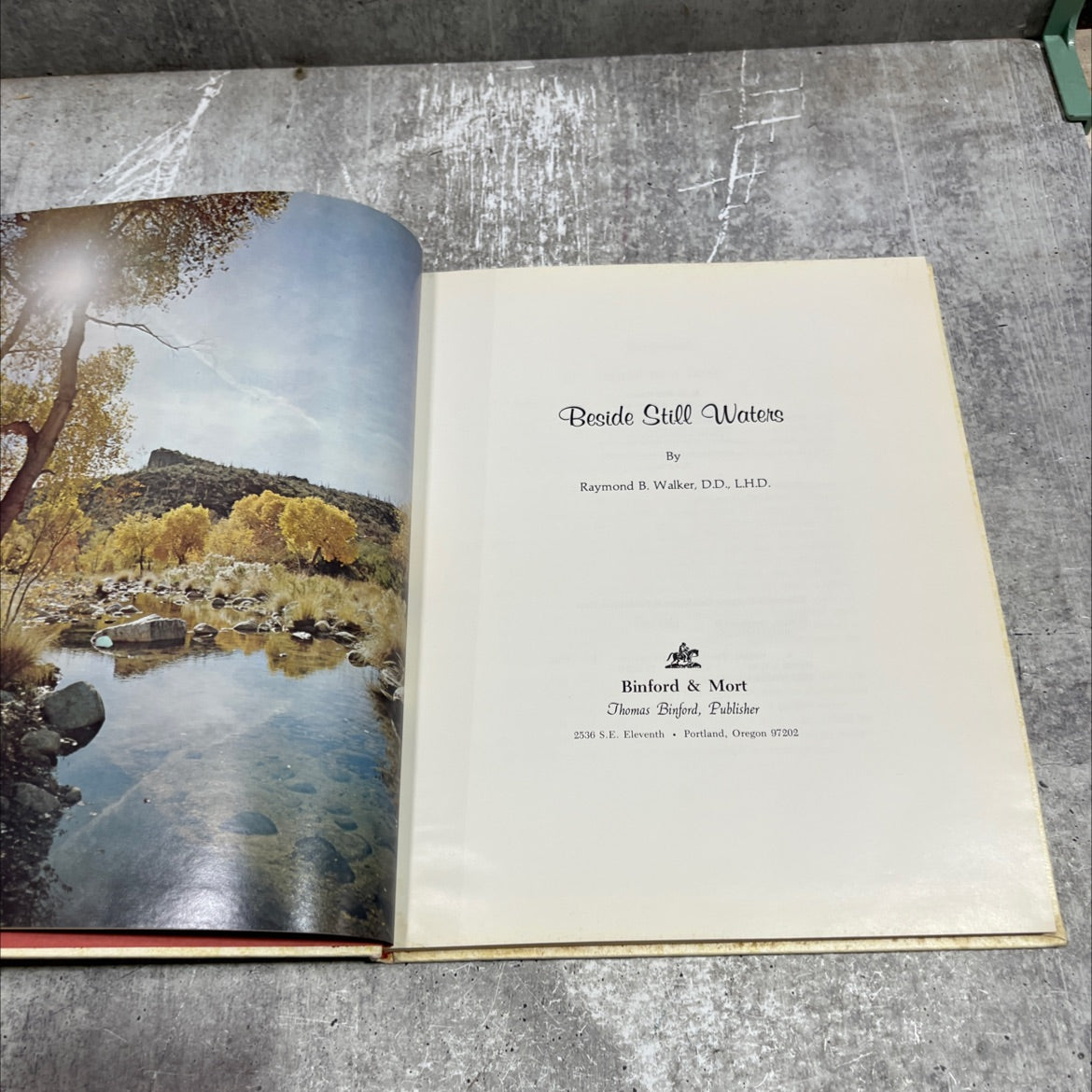 beside still waters book, by raymond b. walker, 1975 Hardcover image 2