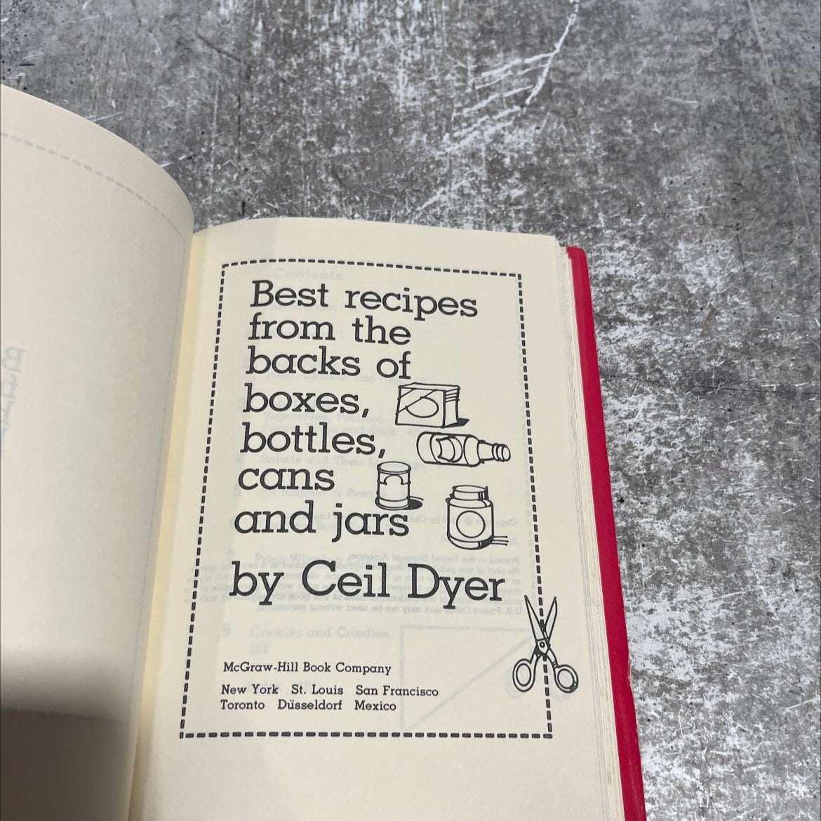 best recipes from the backs of boxes, bottles, cans and jars book, by Ceil Dyer, 1979 Hardcover image 2