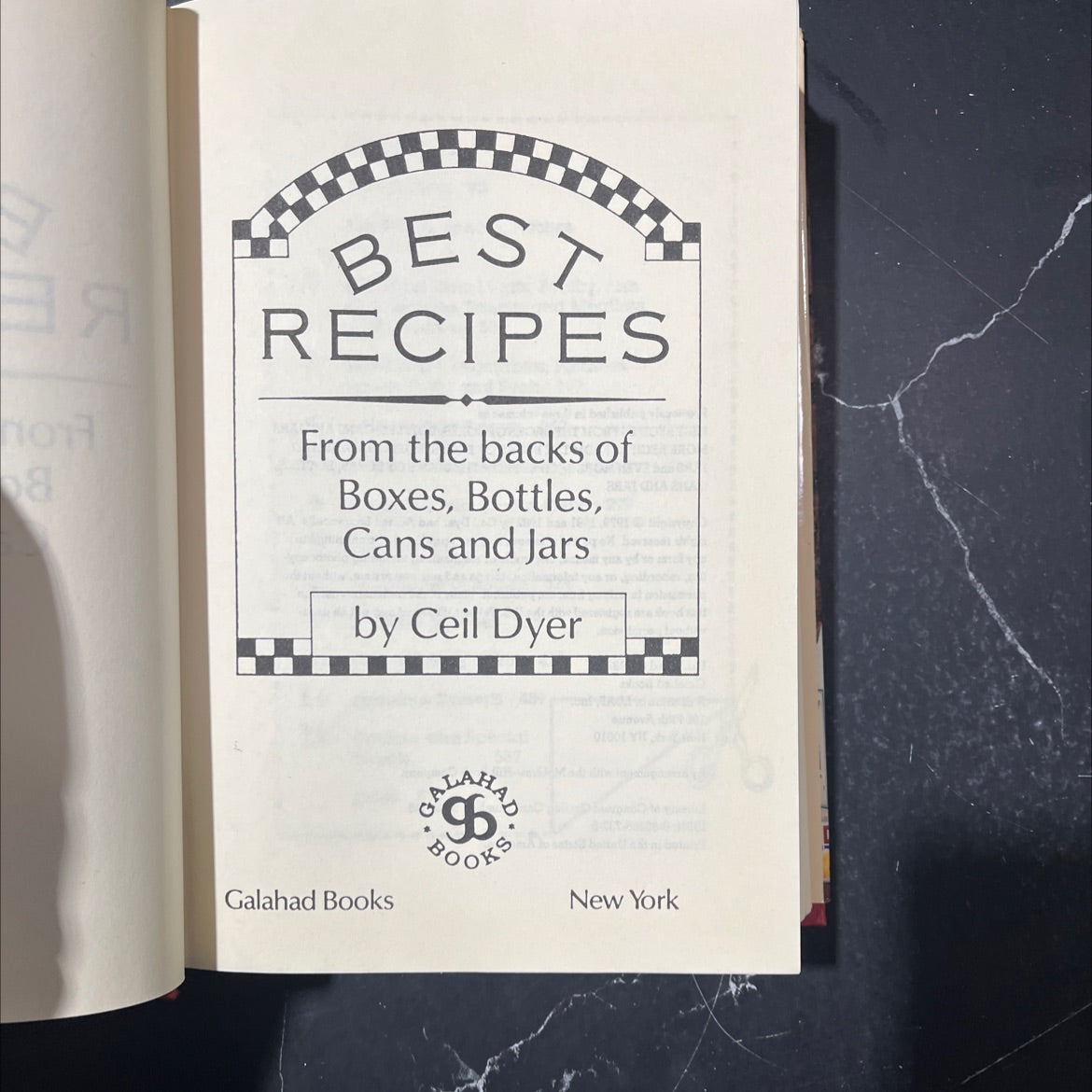 best recipes from the backs of boxes, bottles, cans and jars book, by Ceil Dyer, 1989 Hardcover image 2