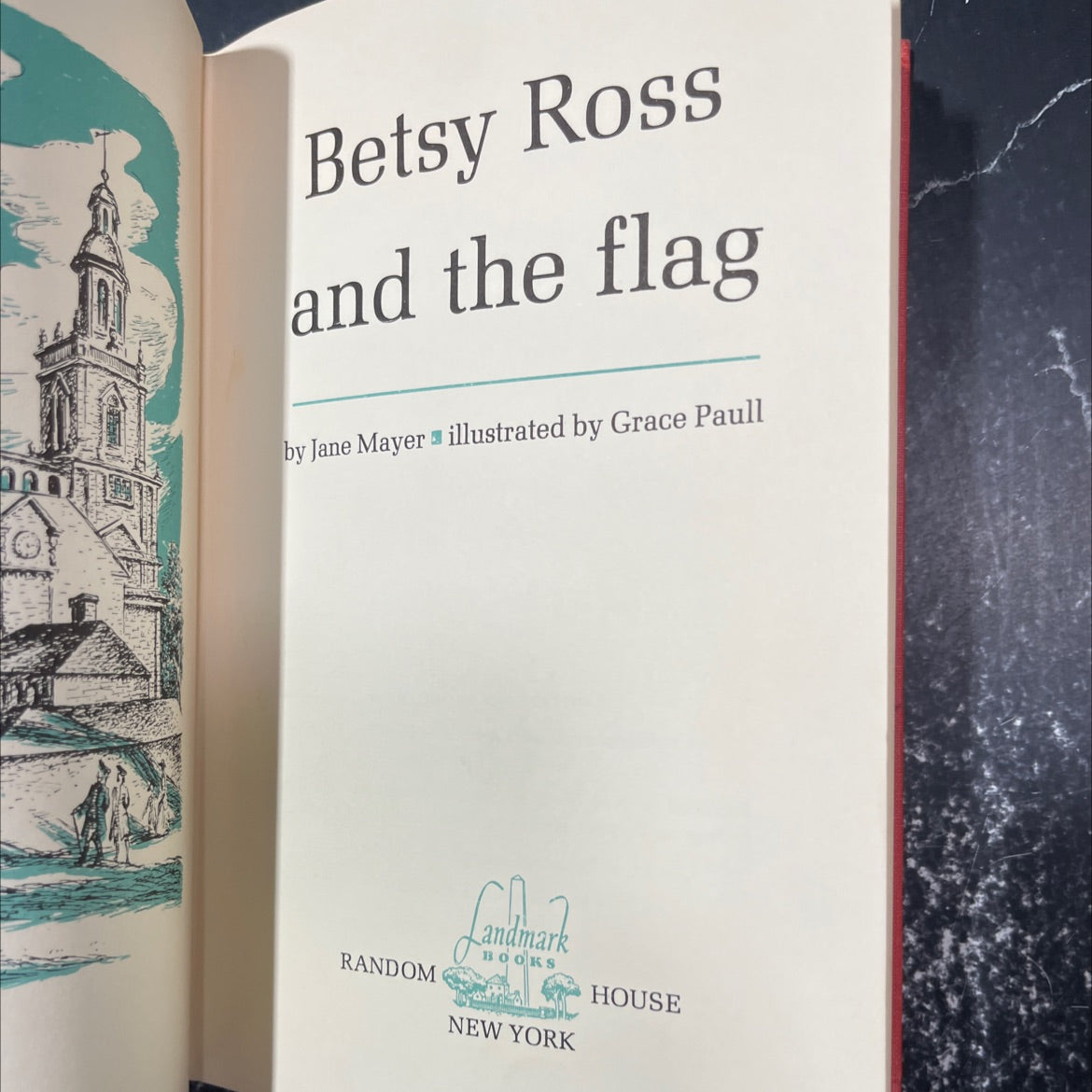 betsy ross and the flag book, by jane mayer, 1952 Hardcover image 2