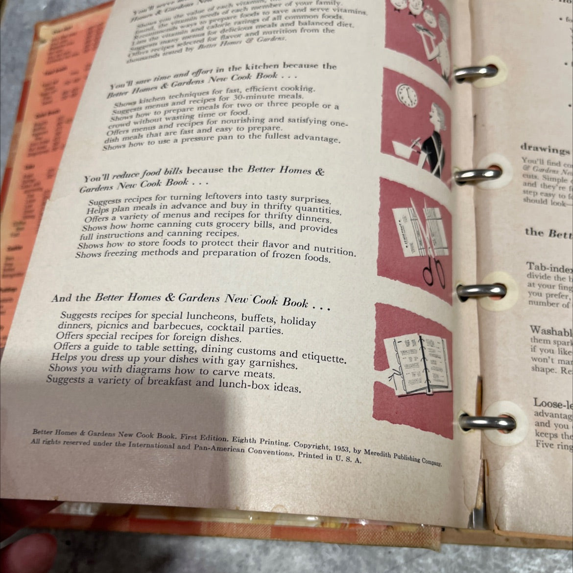 better homes & gardens new cook book book, by unknown, 1953 Hardcover image 3