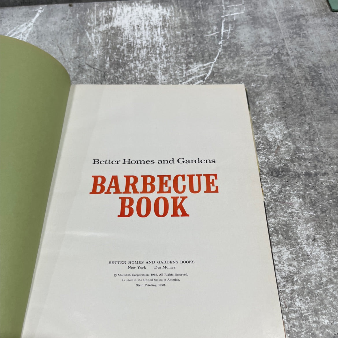 better homes and gardens barbecue book book, by unknown, 1970 Hardcover image 2