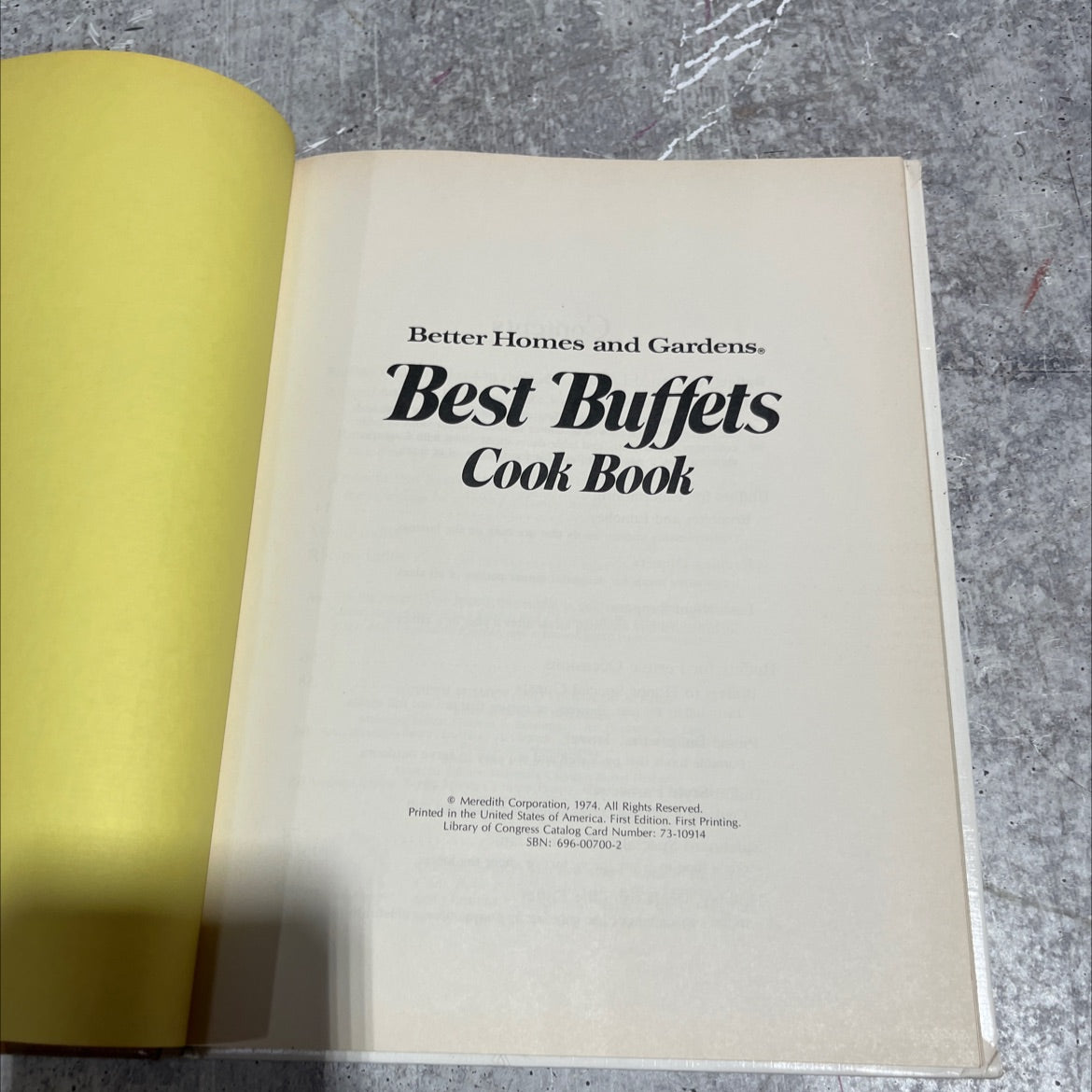better homes and gardens best buffets cook book book, by unknown, 1974 Hardcover image 2