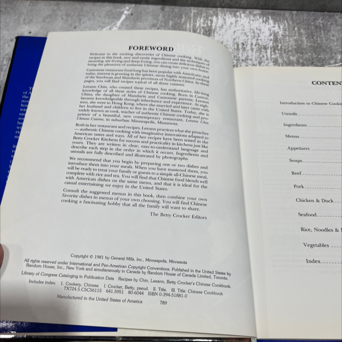 betty crocker's chinese cookbook book, by leeann chin, 1981 Hardcover image 3