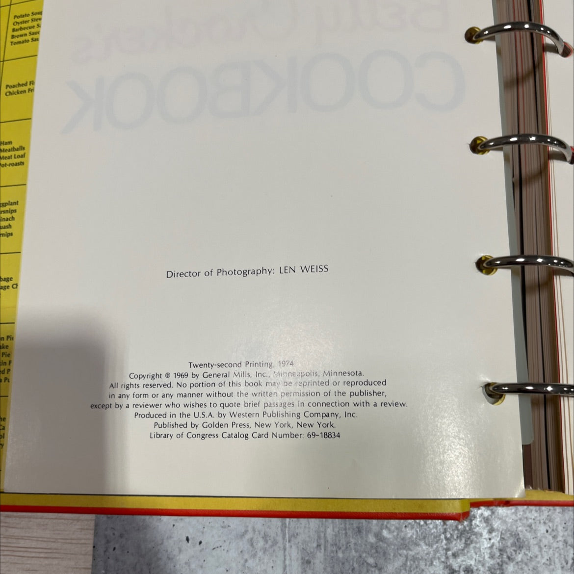 betty crocker's cookbook book, by unknown, 1974 Hardcover image 3