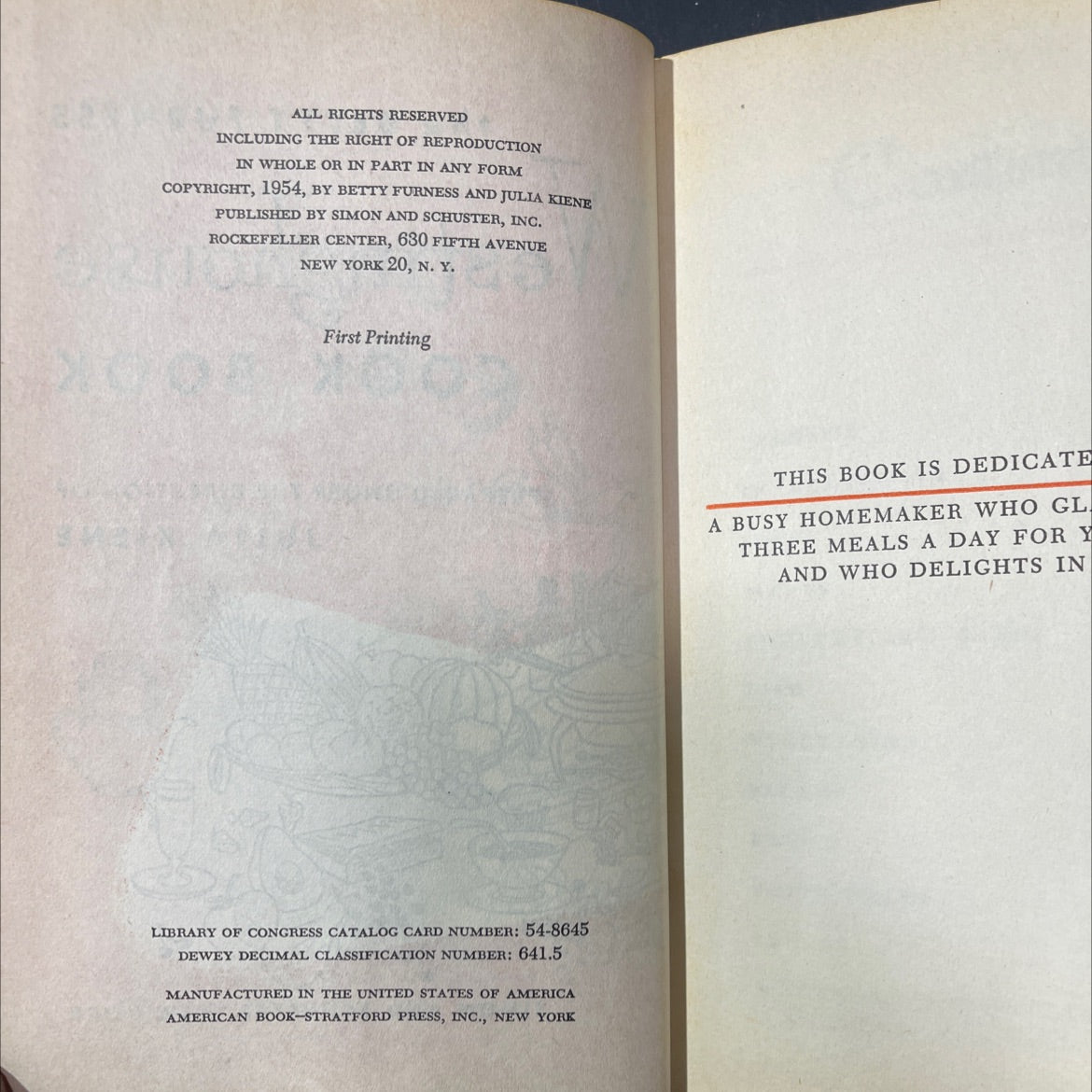 betty furness westinghouse cook book book, by betty furness, julia kiene, 1954 Hardcover image 3