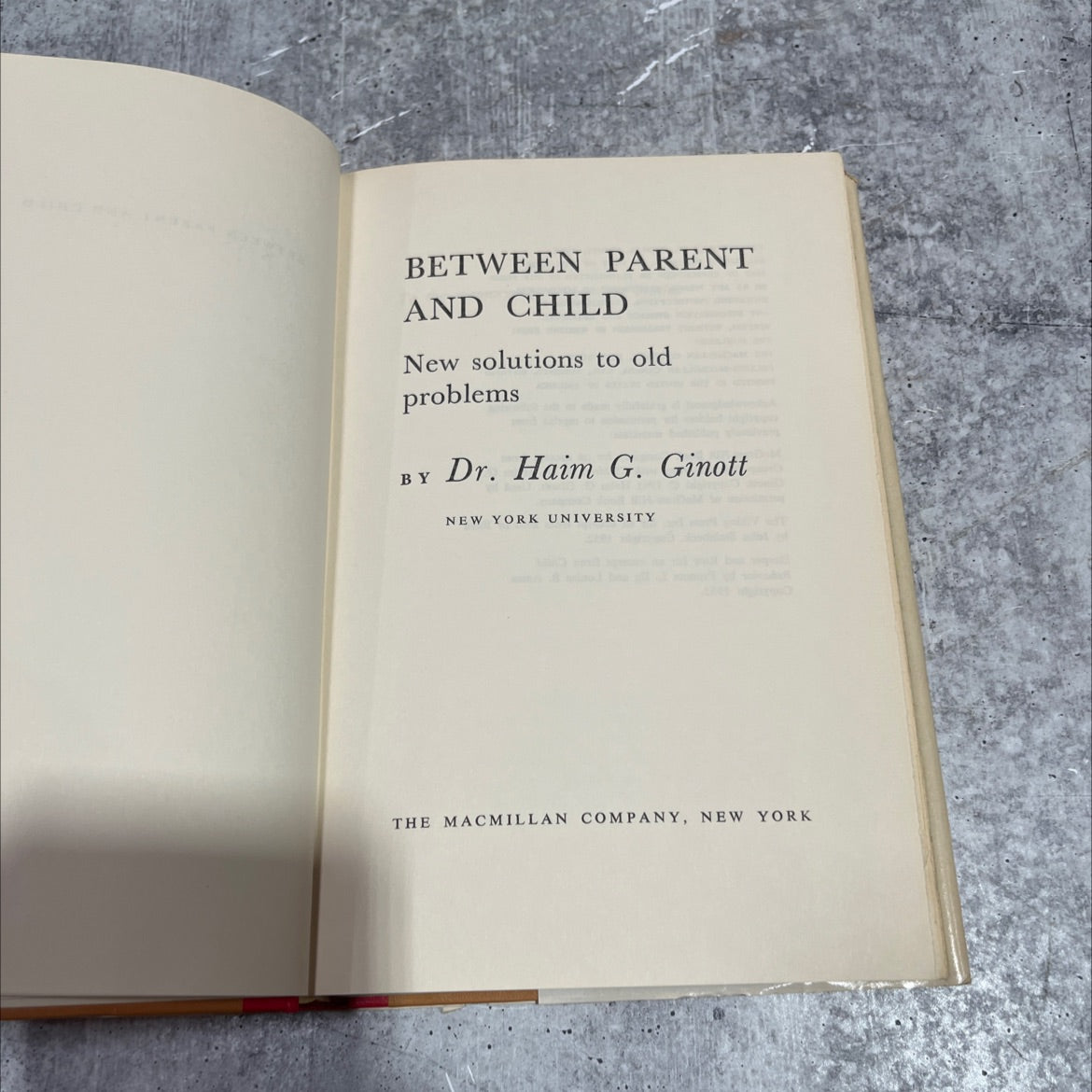 between parent and child new solutions to old problems book, by Dr. Haim G. Ginott, 1965 Hardcover image 2