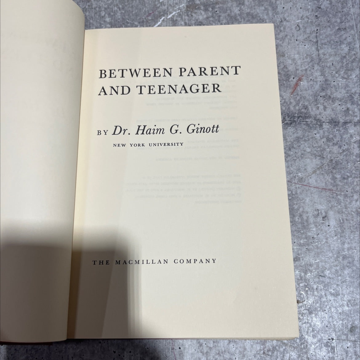 between parent and teenager book, by Dr. Haim G. Ginott, 1969 Hardcover image 2
