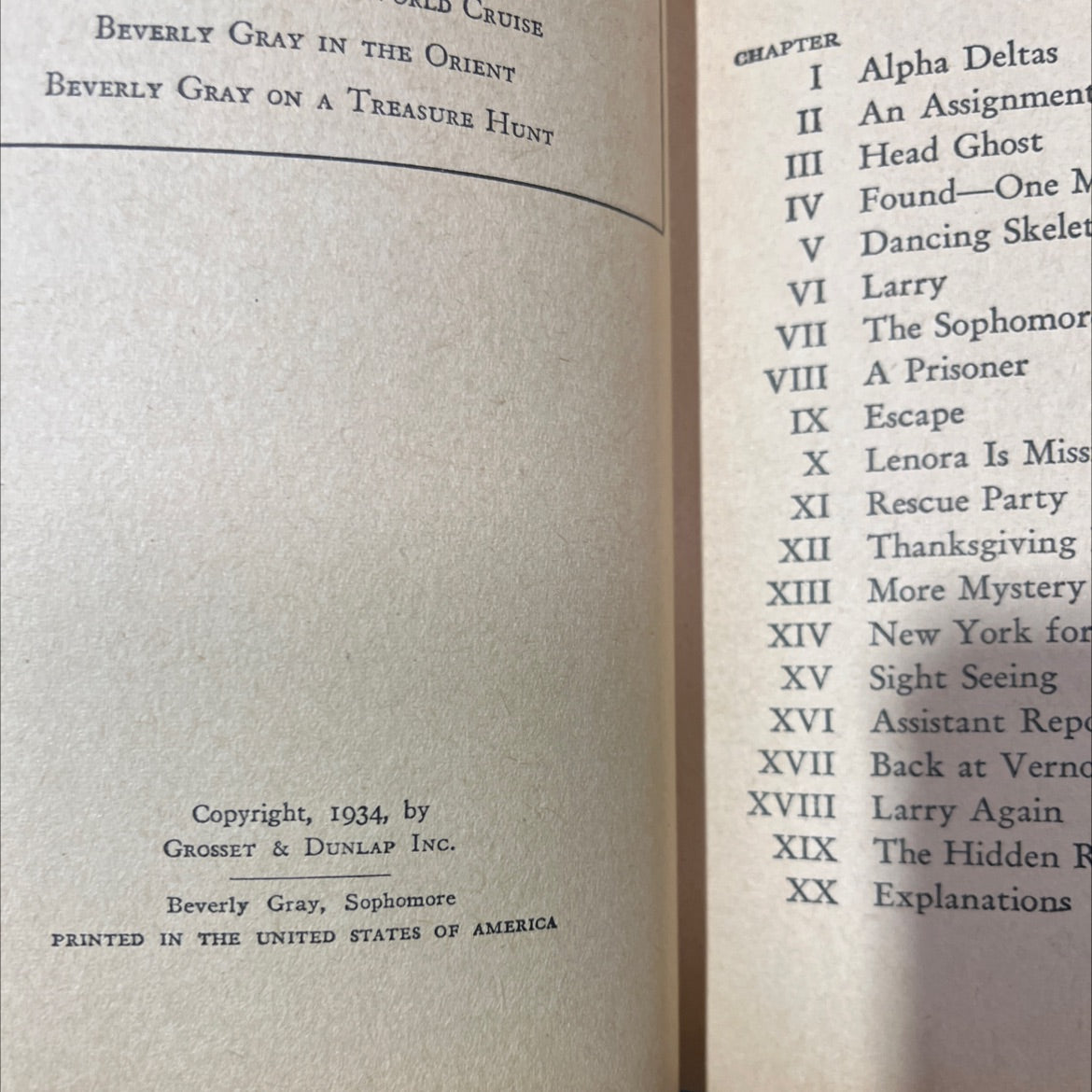 beverly gray sophomore book, by clair blank, 1934 Hardcover image 3