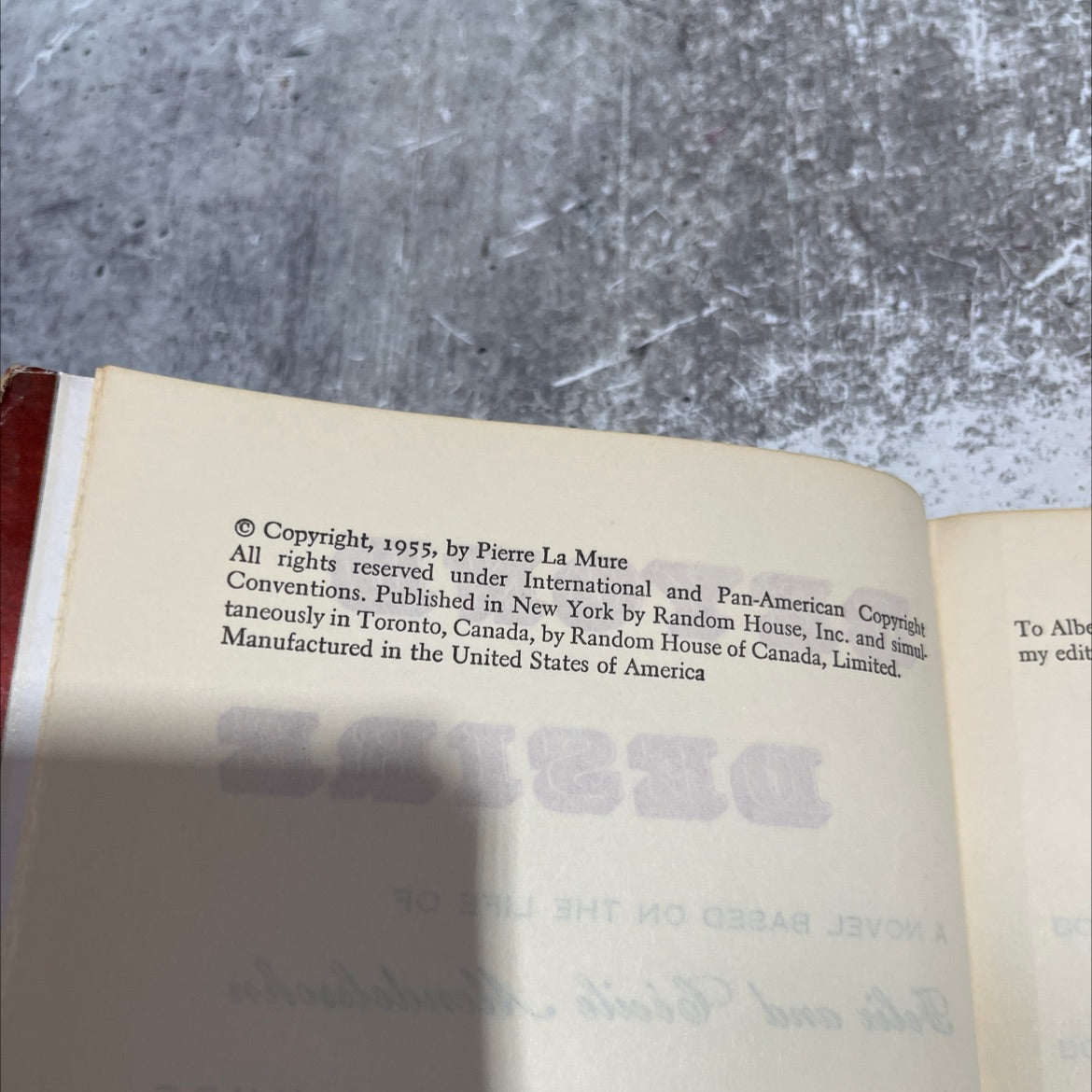 beyond desire book, by pierre la mure, 1955 Hardcover image 3