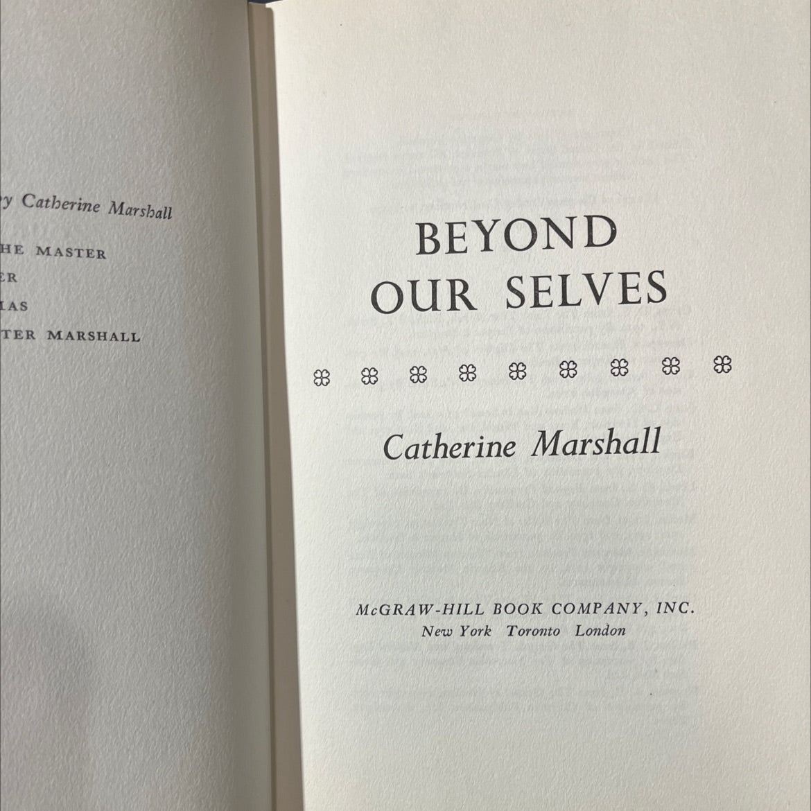 beyond our selves book, by Catherine Marshall, 1961 Hardcover image 2