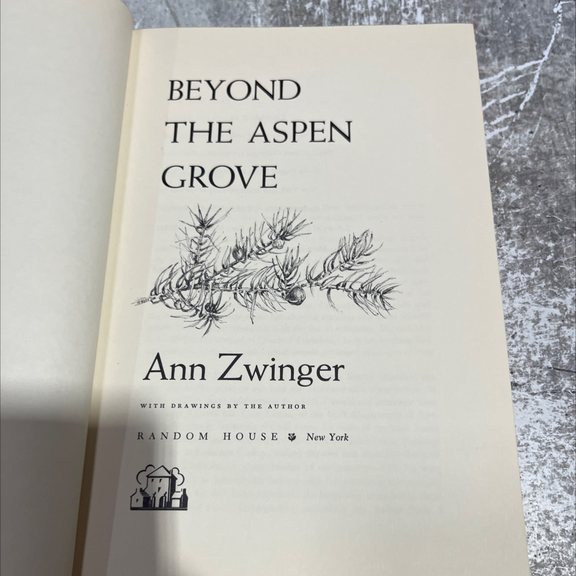SIGNED beyond the aspen grove book, by Ann Zwinger, 1970 Hardcover, First Edition, Vintage image 2