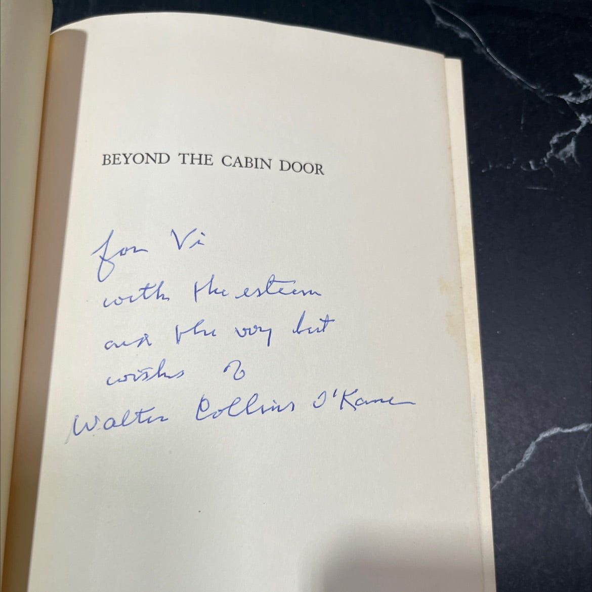 SIGNED beyond the cabin door book, by walter collins o'kane, 1957 Hardcover, First Edition, Vintage image 4