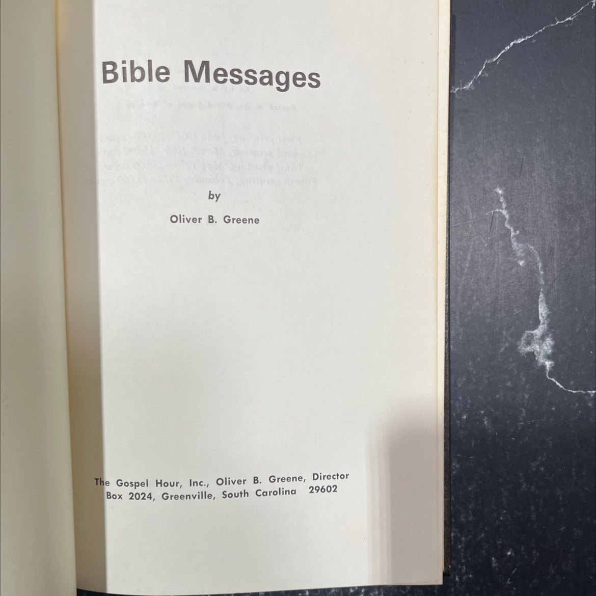 bible messages book, by oliver b. greene, 1970 Hardcover image 2