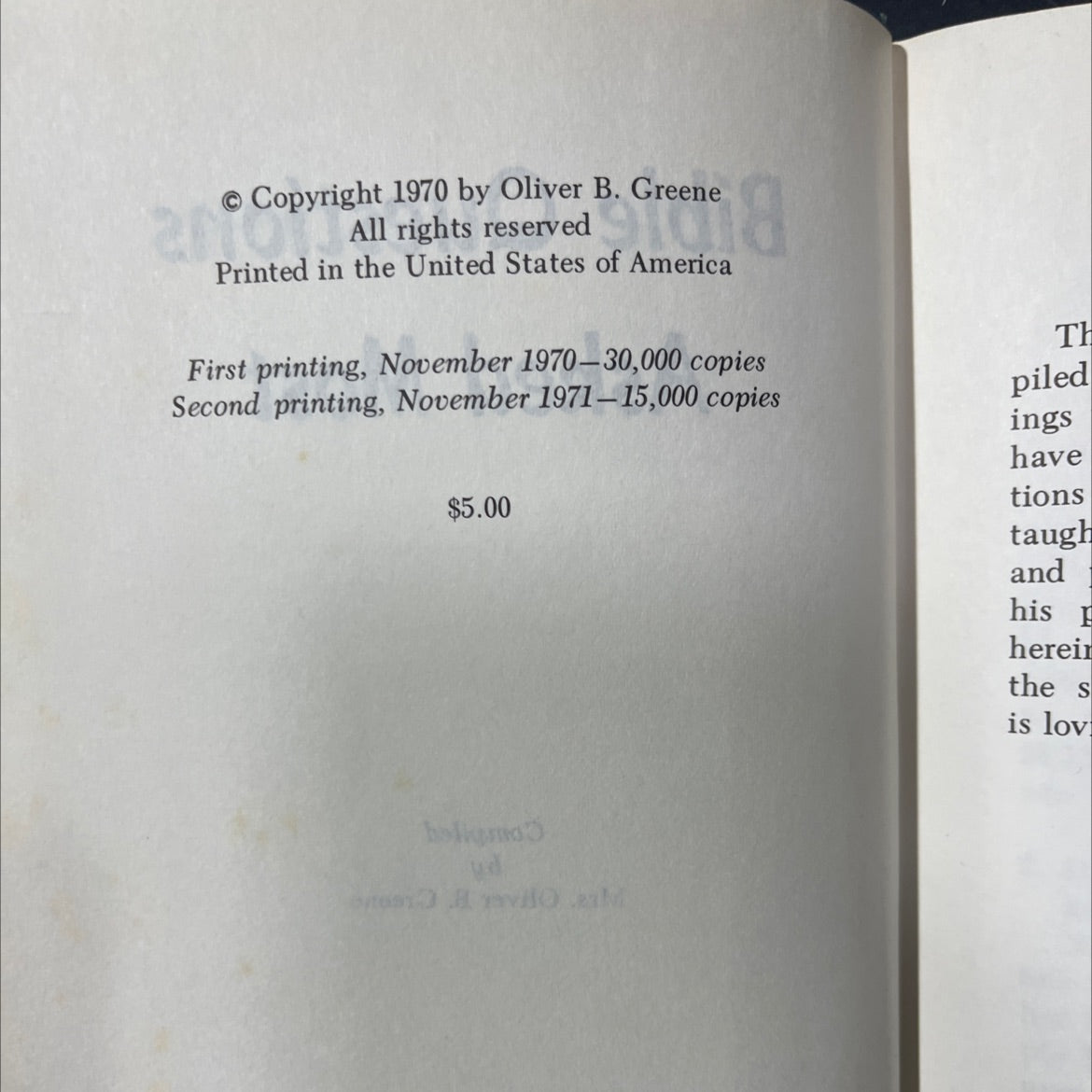 bible questions asked most book, by oliver b. greene, 1970 Hardcover image 3