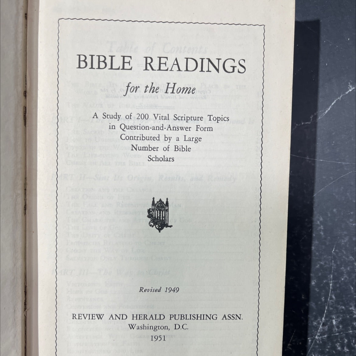 bible readings for the home a study of 200 vital scripture topics in question-and-answer form book, by unknown, 1951 image 2