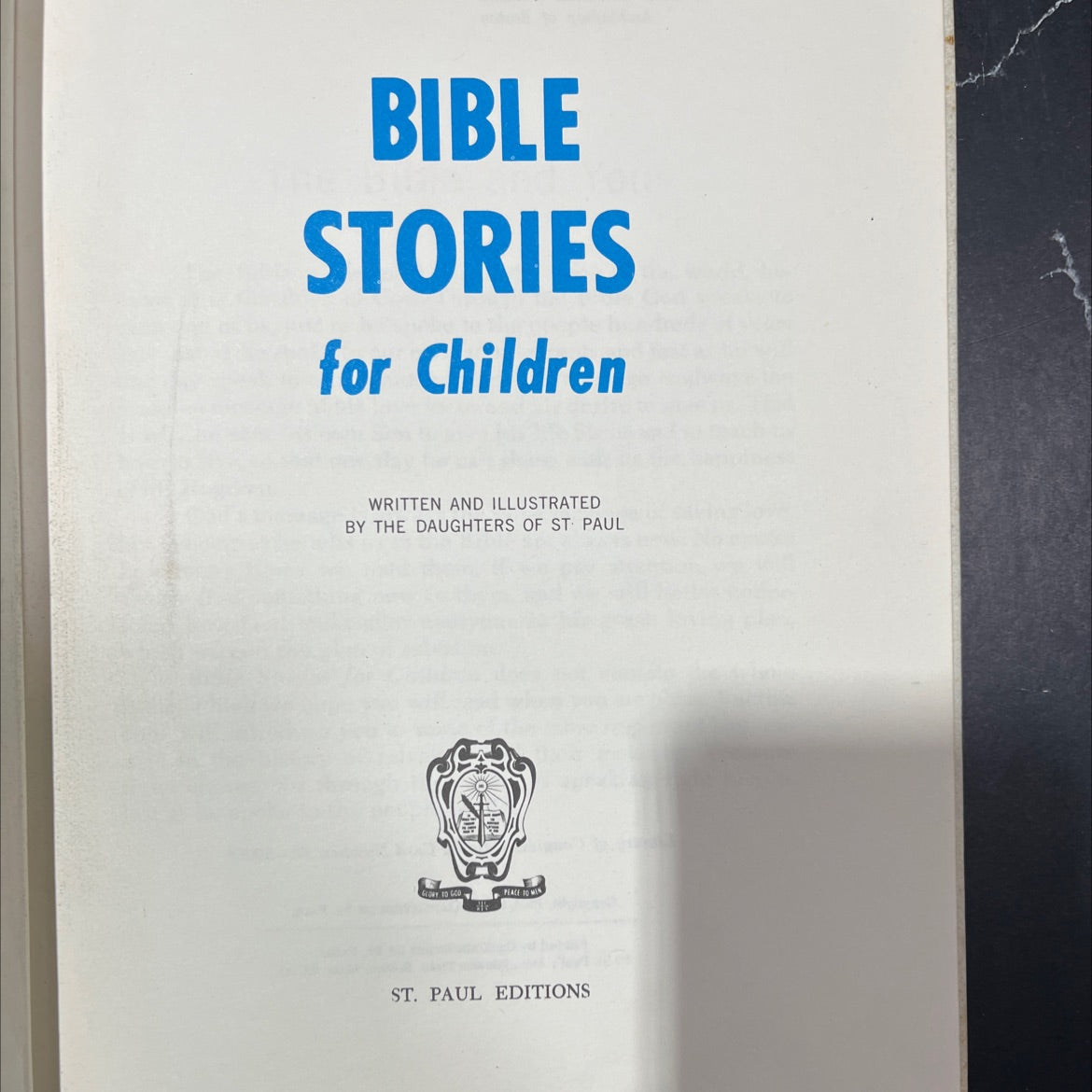 bible stories for children book, by daughters of st. paul, 1968 Hardcover image 2